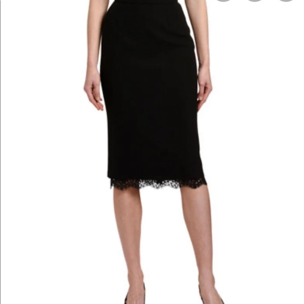 JENNIFER LOPEZ Black Lace Pencil Skirt